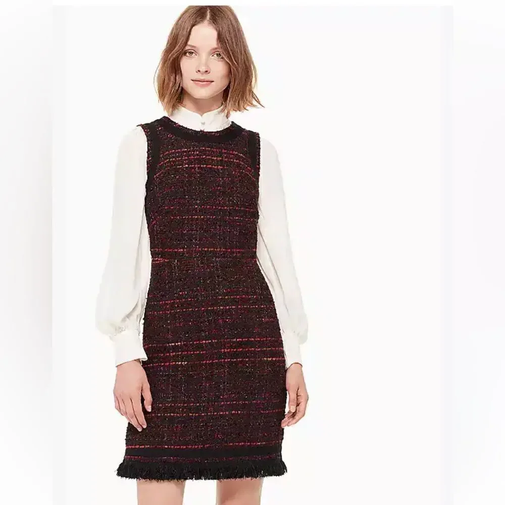 Kate Spade Multi Tweed Fringe Jacket and Dress Suit